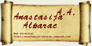 Anastasija Alparac vizit kartica